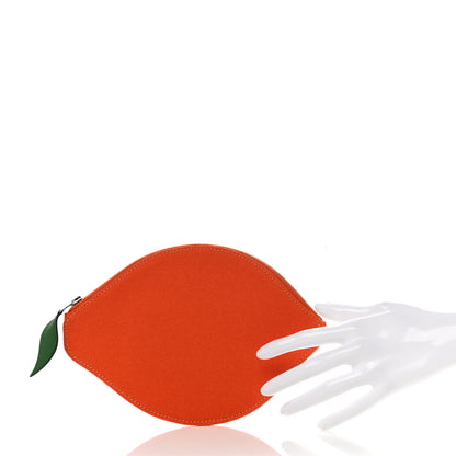 Hermes Canvas Tutti Frutti Citron Clutch Feu 2 of 7