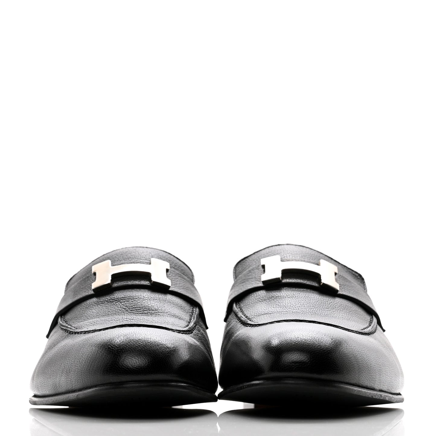 Goatskin Mens Paris Loafers 44 Black