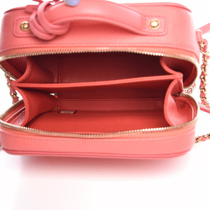 Chanel Caviar Quilted Small CC Filigree Vanity Case Coral 5 of 16