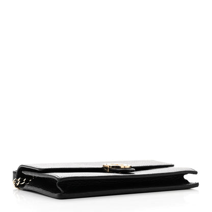 Gucci Dollar Calfskin Interlocking G Chain Wallet Black 4 of 11