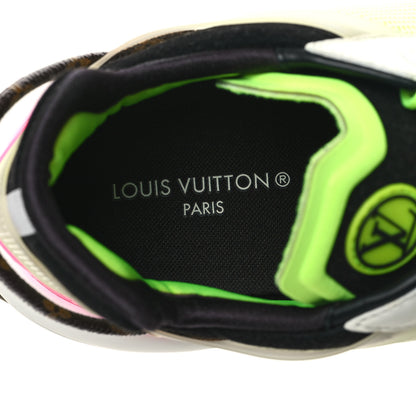 Louis Vuitton Monogram Calfskin Run 55 Sneakers 40 Pink White Yellow 7 of 8