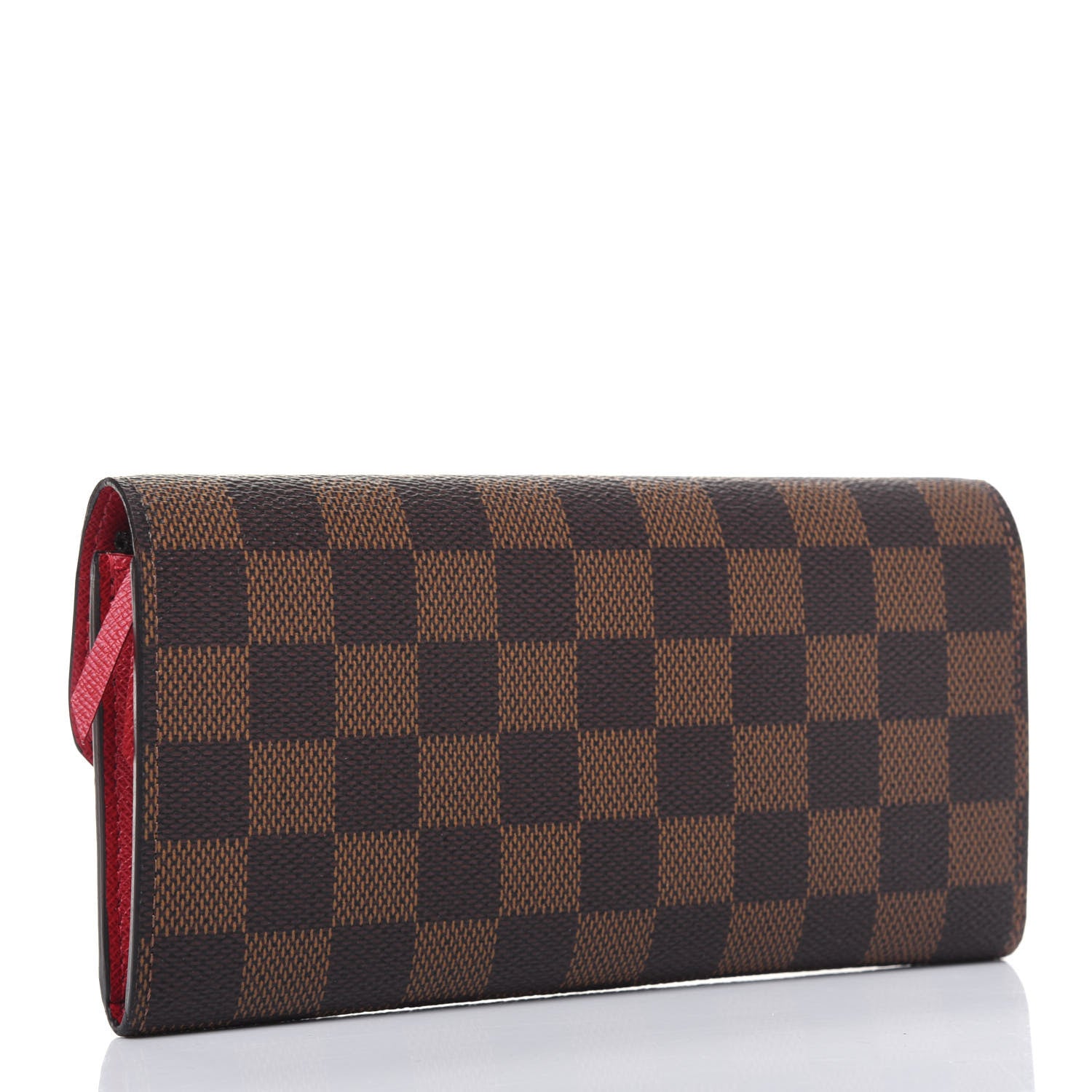 Louis Vuitton Damier Ebene Emilie Wallet Red 3 of 16