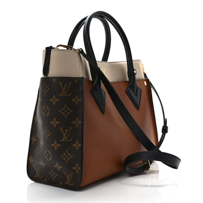 Louis Vuitton Calfskin Monogram On My Side MM Chataigne 3 of 9