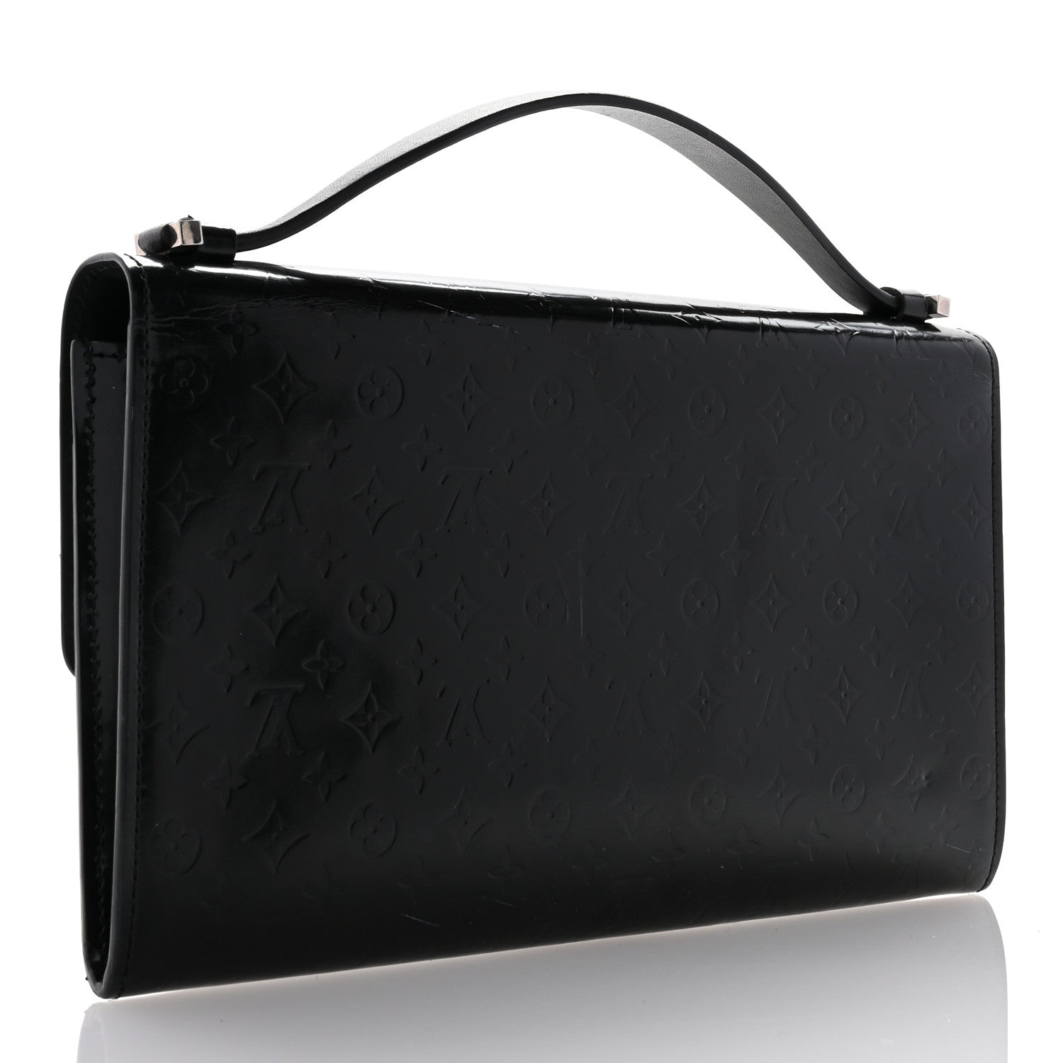 Louis Vuitton Monogram Glace Anouchka Pochette MM Black 3 of 10