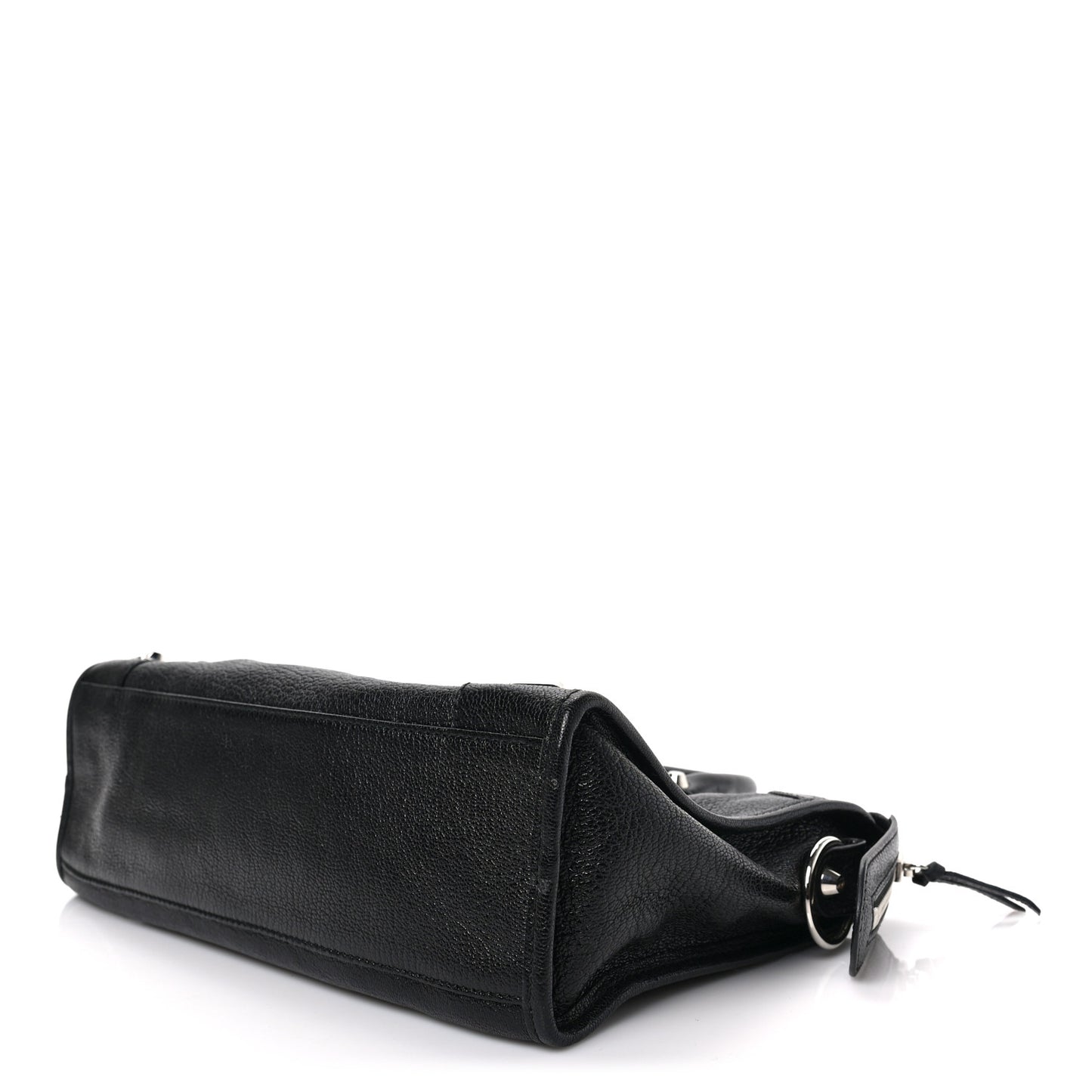 Chevre Silver Metallic Edge Hardware S City Black