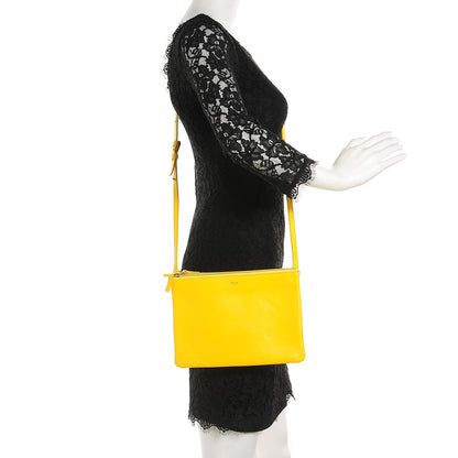 Celine Lambskin Small Trio Crossbody Bag Sun Yellow 2 of 8