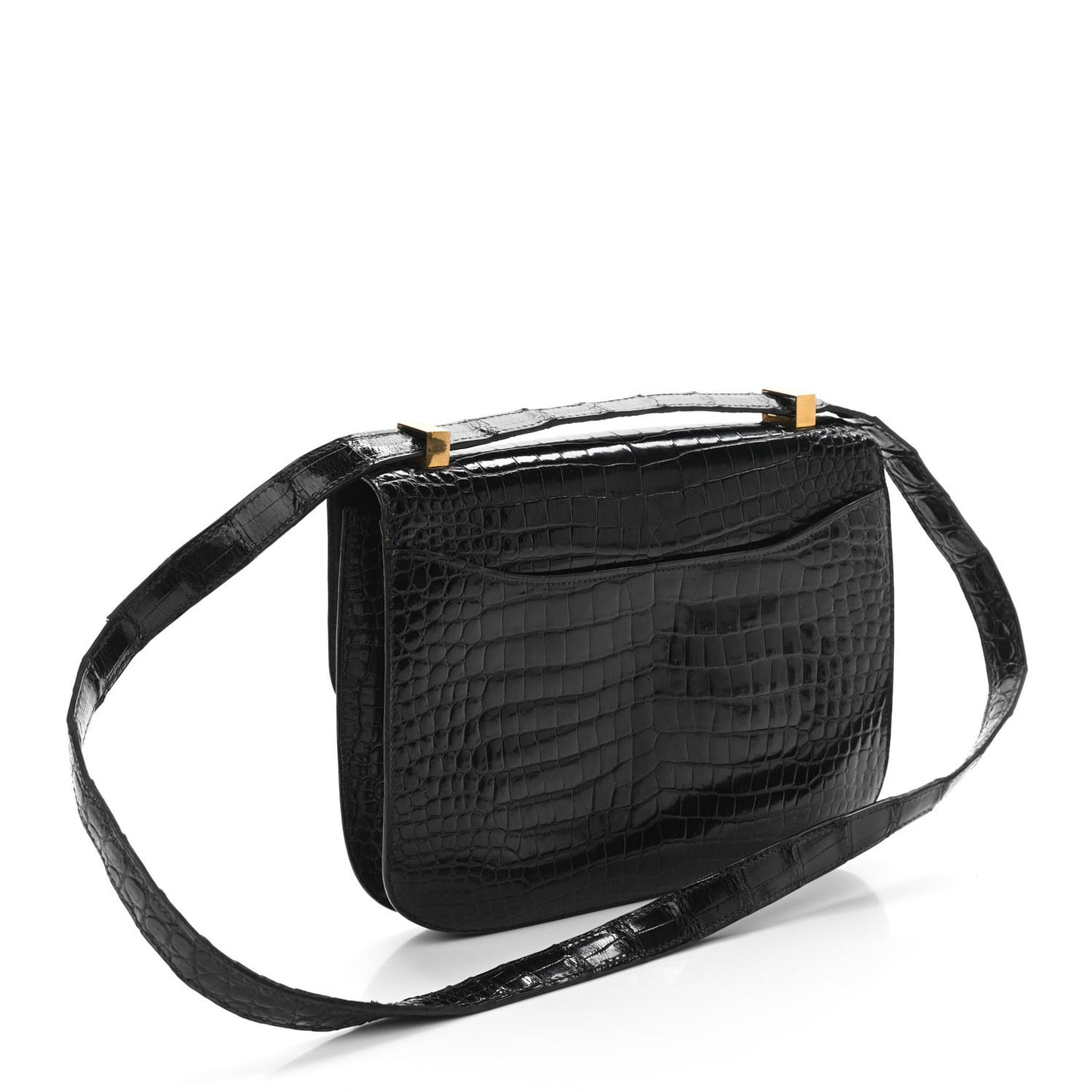 Shiny Porosus Crocodile Constance 23 Black