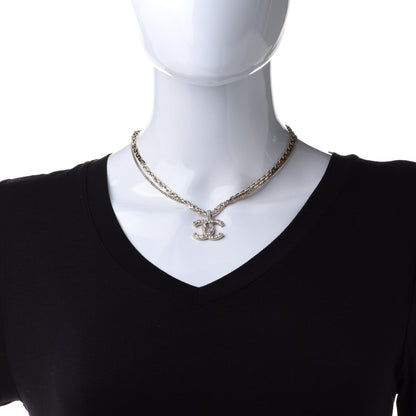 Chanel Crystal CC Multi Strand Chain Necklace Gold 2 of 6