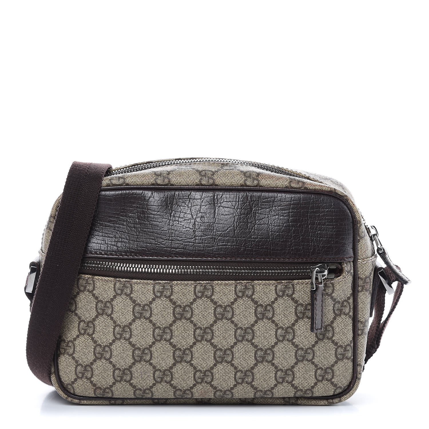 Gucci GG Plus Monogram Shoulder Bag Dark Brown 1 of 17