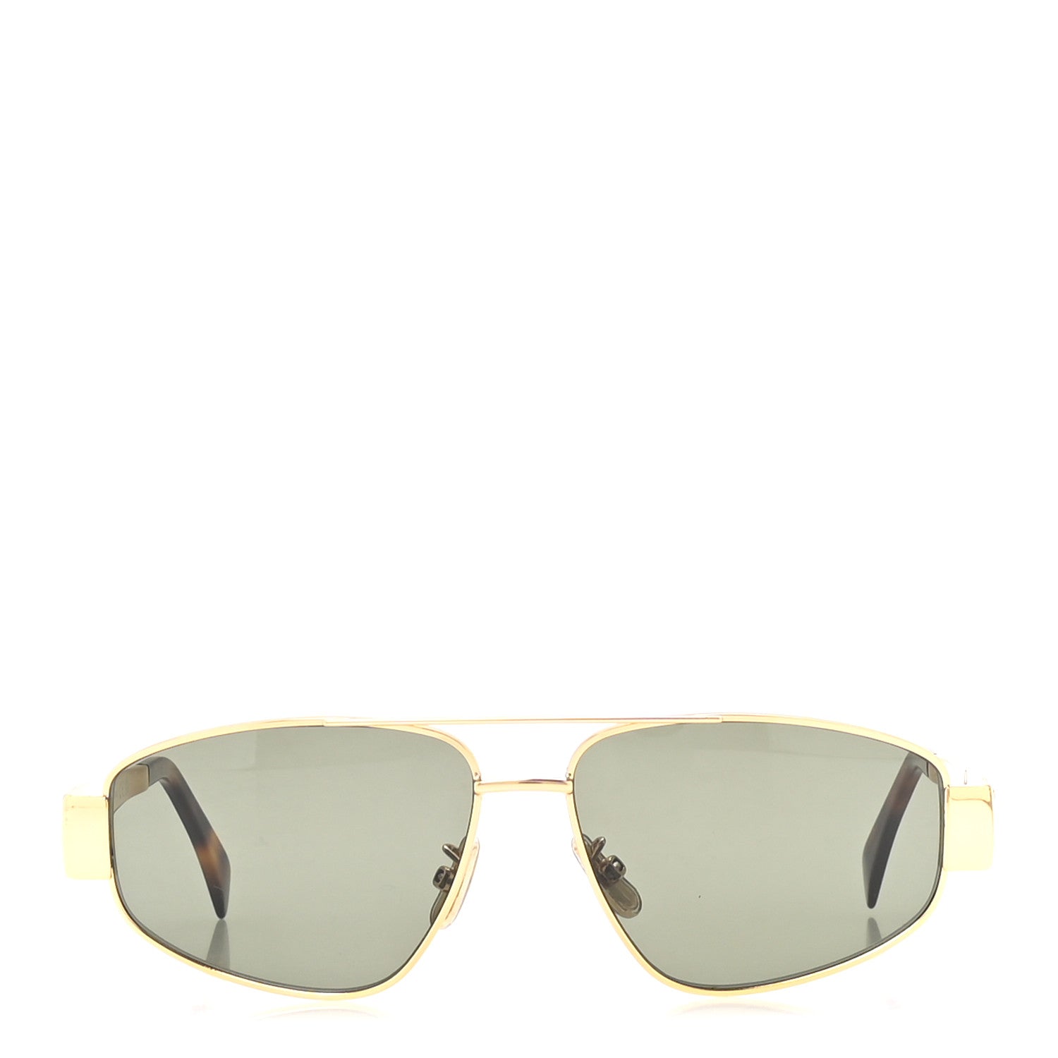 Celine Metal Triomphe 03 Sunglasses CL40281U Gold Green 2 of 8
