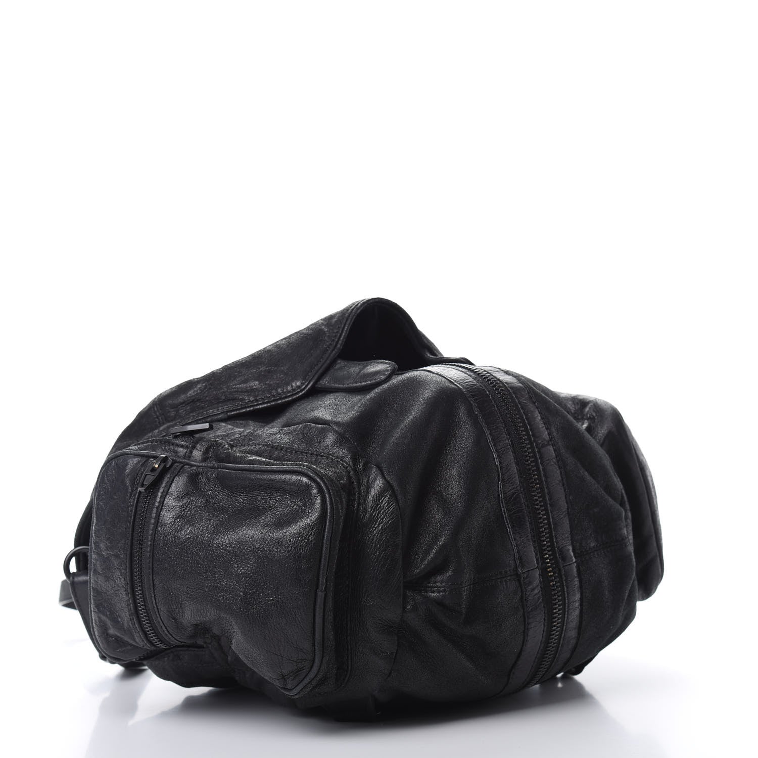 Alexander Wang Lambskin Marti Backpack Washed Black Rhodium Hardware 3 of 10