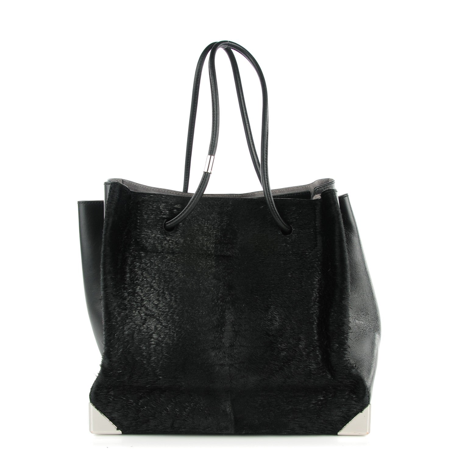 Alexander Wang Calf Hair Prisma Skeletal Tote Black 1 of 10