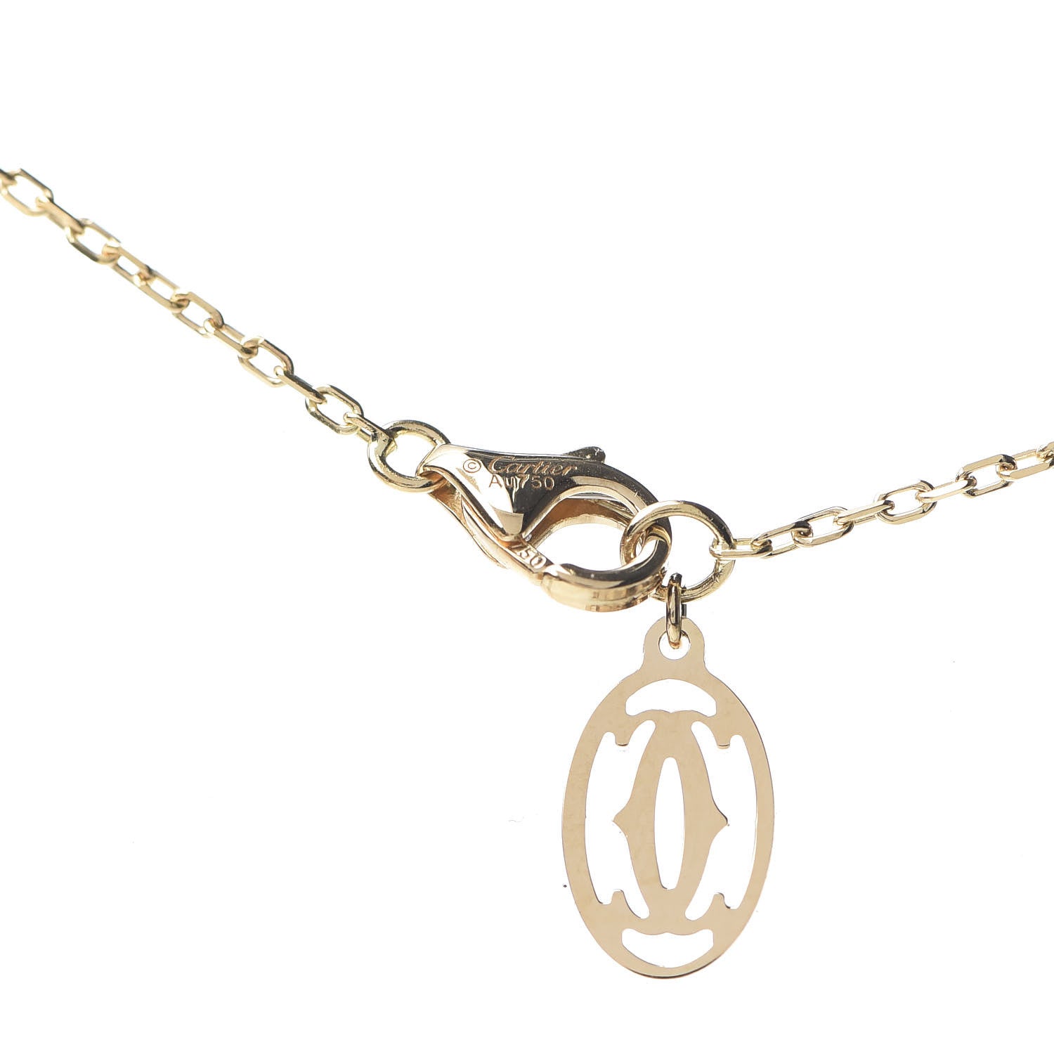 Cartier 18K Yellow Gold Diamond LM D'Amour Pendant Necklace 5 of 5