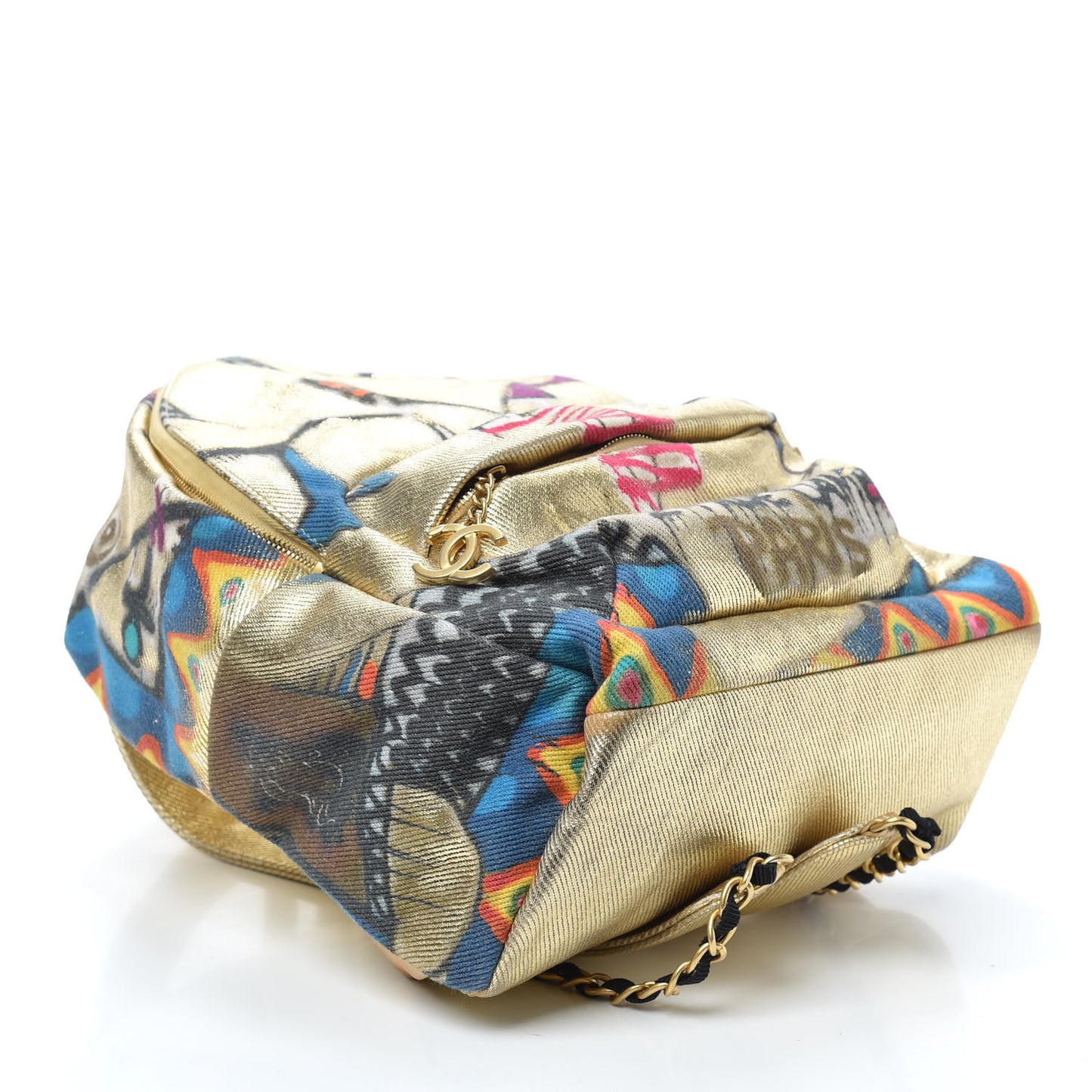 Graffiti Printed Canvas Street Spirit Backpack Multicolor