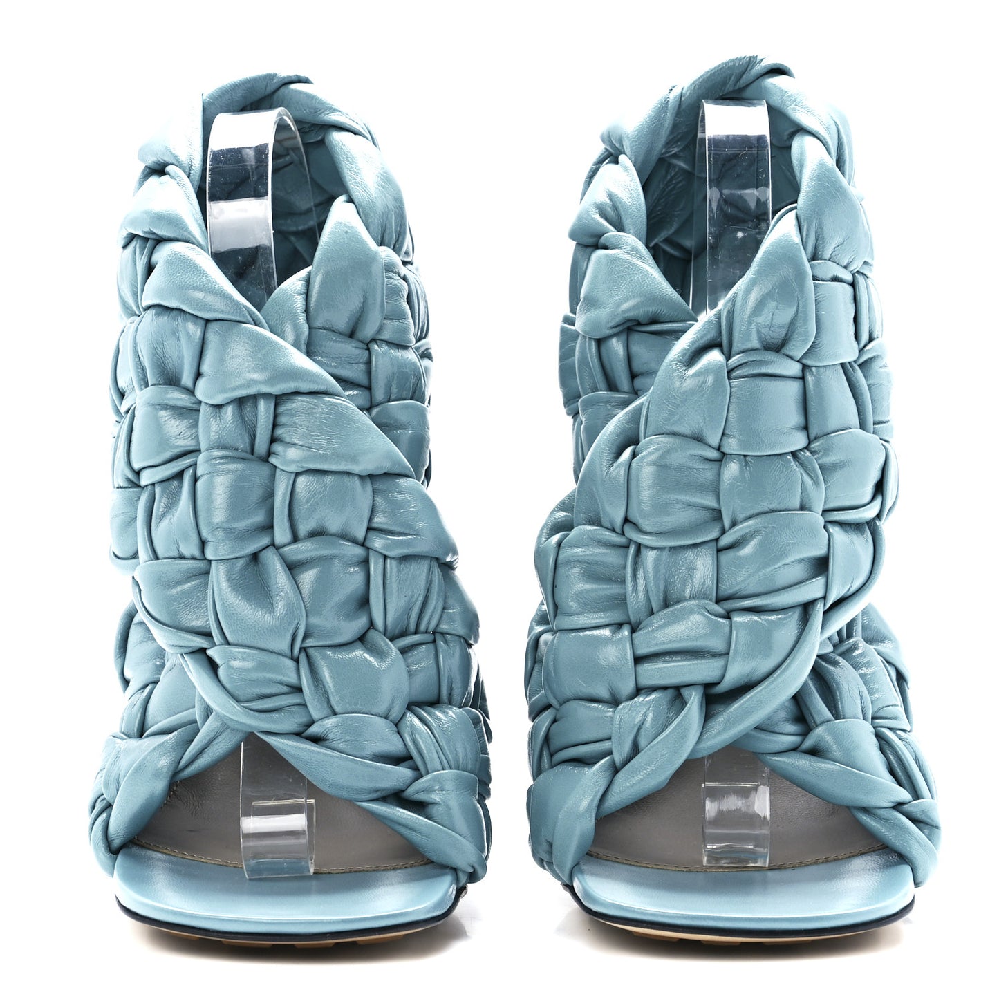Shiny Nappa Intrecciato The Board Sandals 38 Linoleum