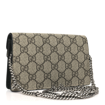 Gucci GG Supreme Monogram Super Mini Dionysus Shoulder Bag Black 3 of 10