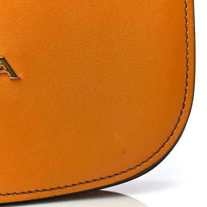 Prada City Calf Pionniere Saddle Bag Ocra Cocco 16 of 24