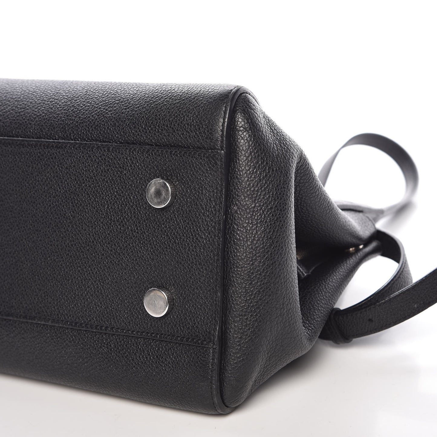 Grained Calfskin Small Cabas Rive Gauche Black