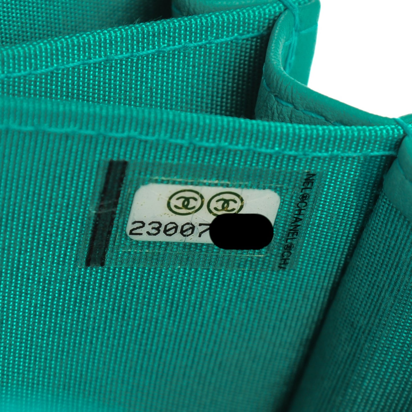 Calfskin Quilted Boy Zip Around Coin Purse Wallet Turquoise