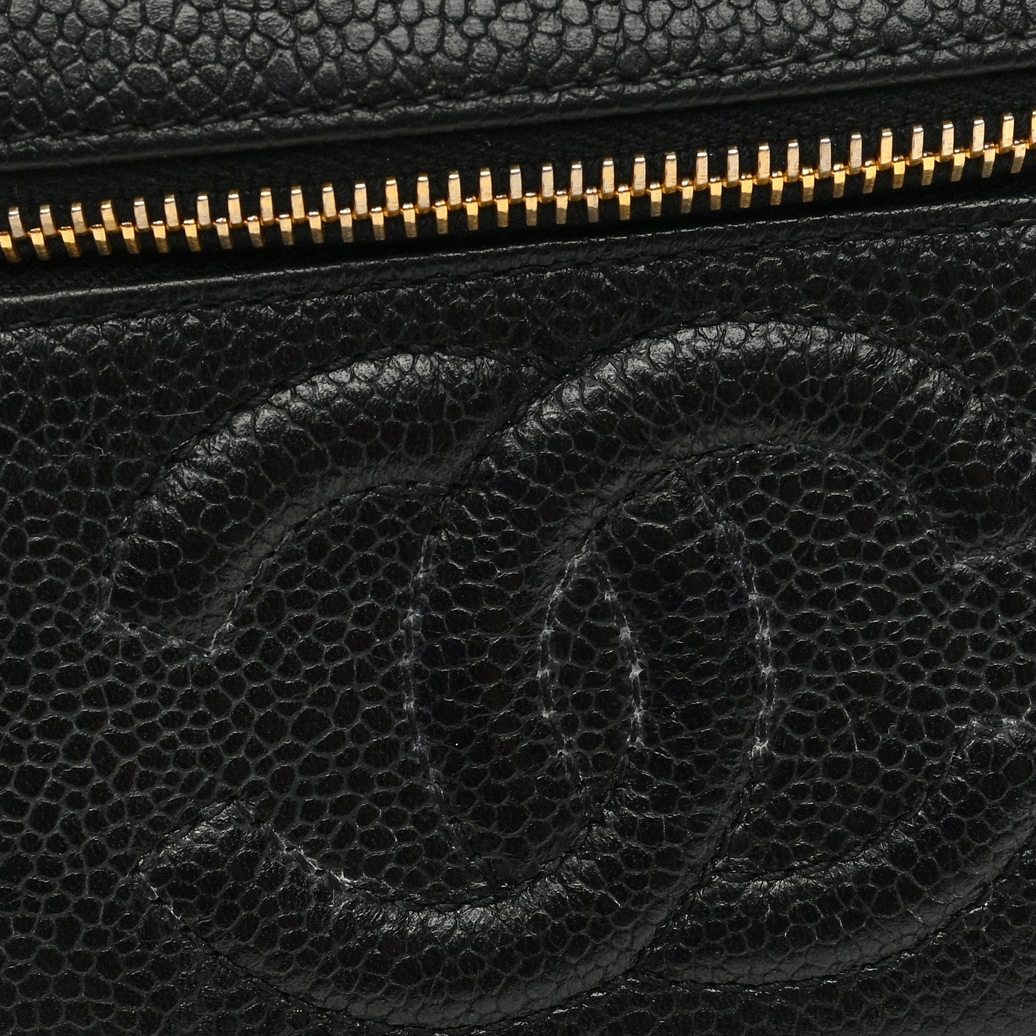 Chanel Caviar CC Vanity Cosmetic Case Black 7 of 8