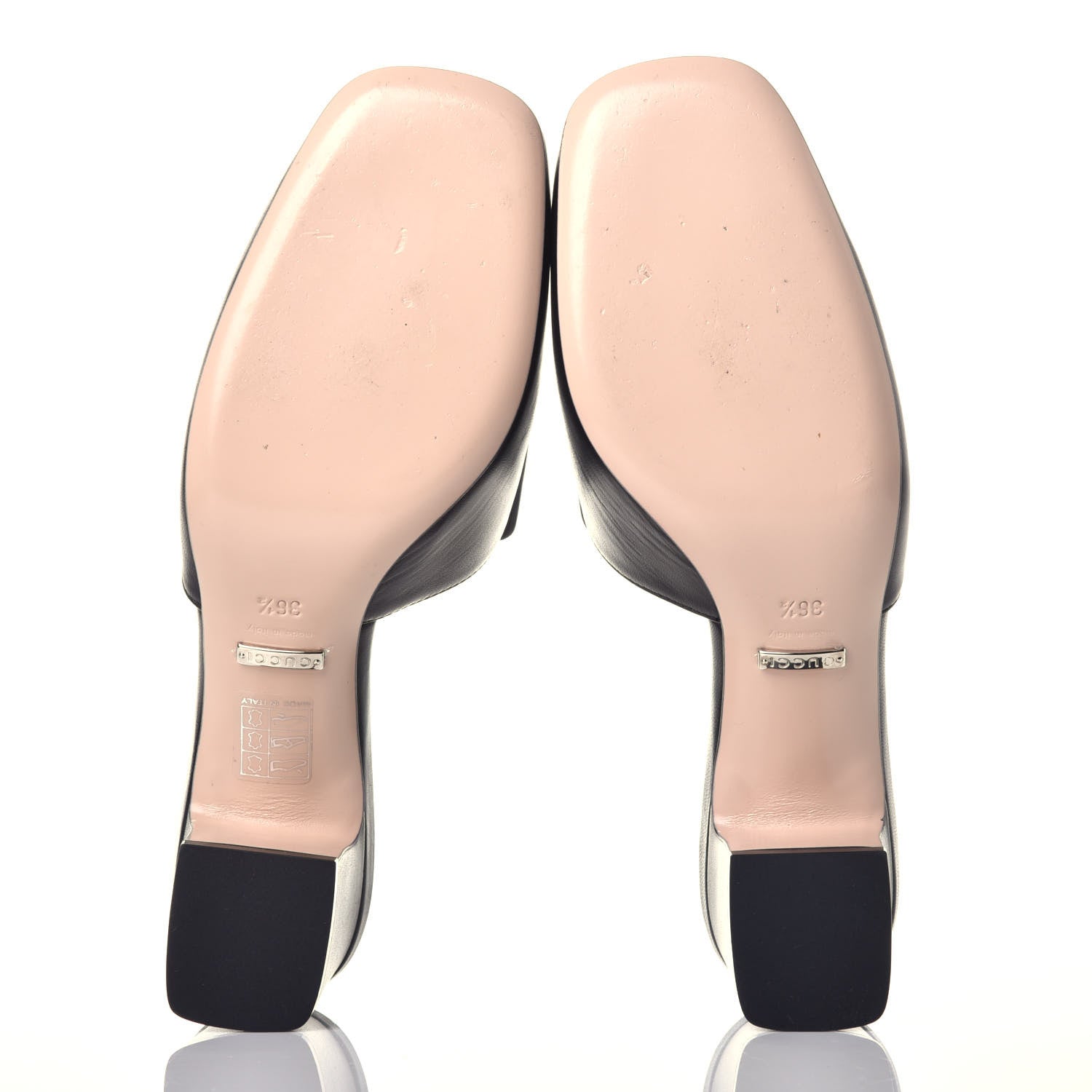 Gucci Malaga Kid Crystal Square G Madelyn Mules 36.5 Black 5 of 9