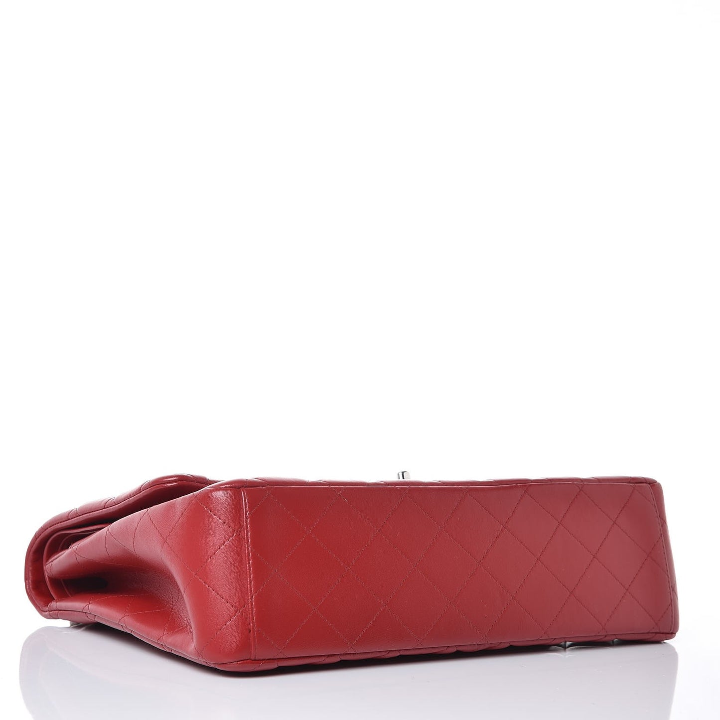 Lambskin Quilted Maxi Double Flap Red