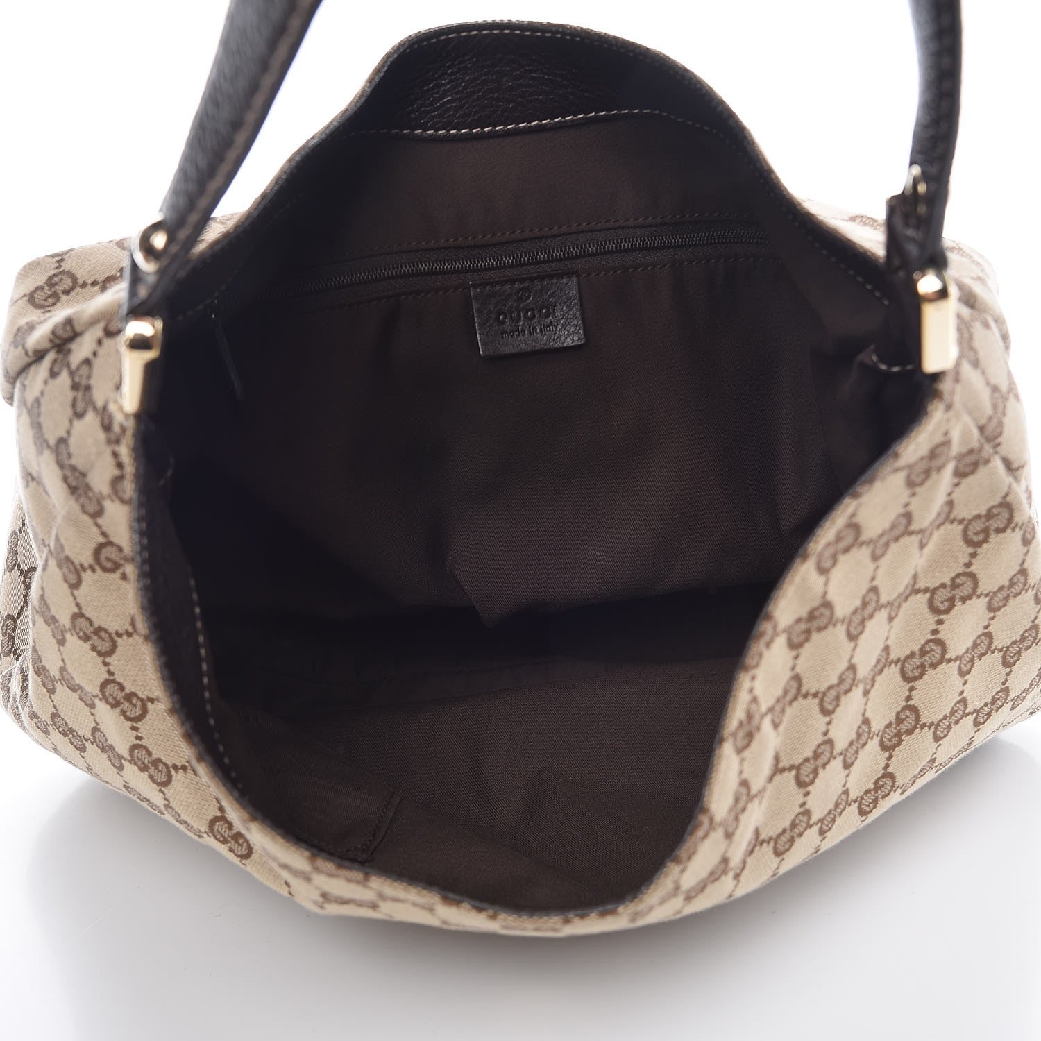 Gucci Monogram Large New Ladies Web Hobo Dark Brown 5 of 11
