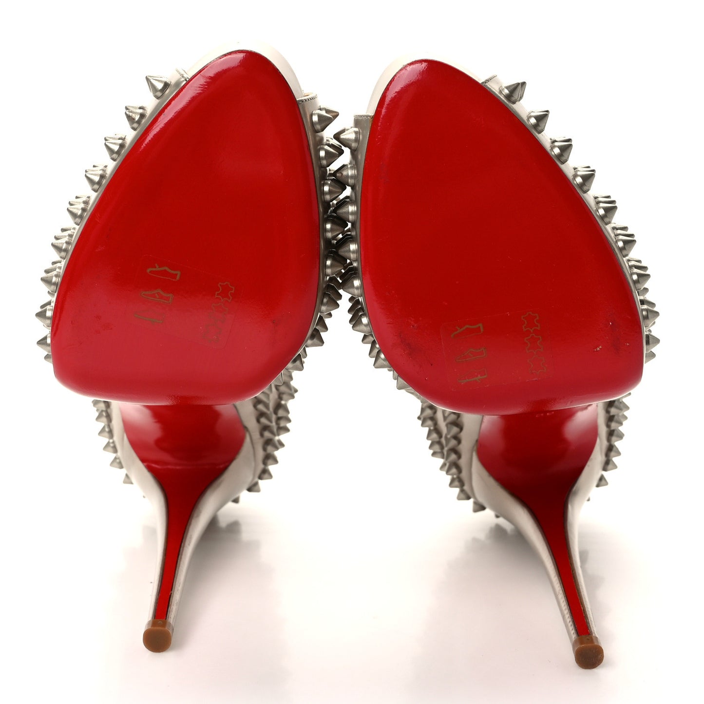 Specchio Lady Peep Spikes 120 Pumps 39 Beige
