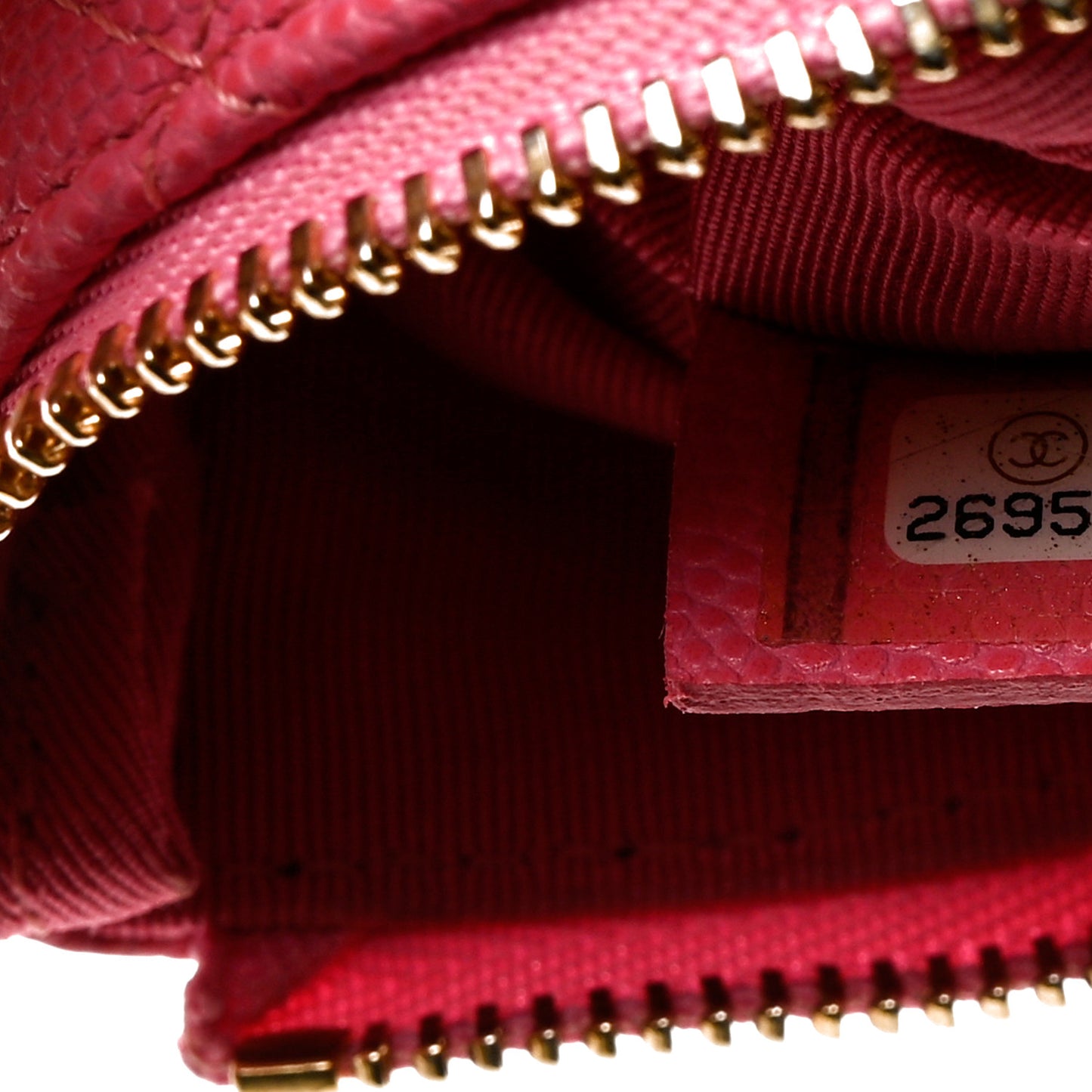 Caviar Quilted Small Cosmetic Case Pink