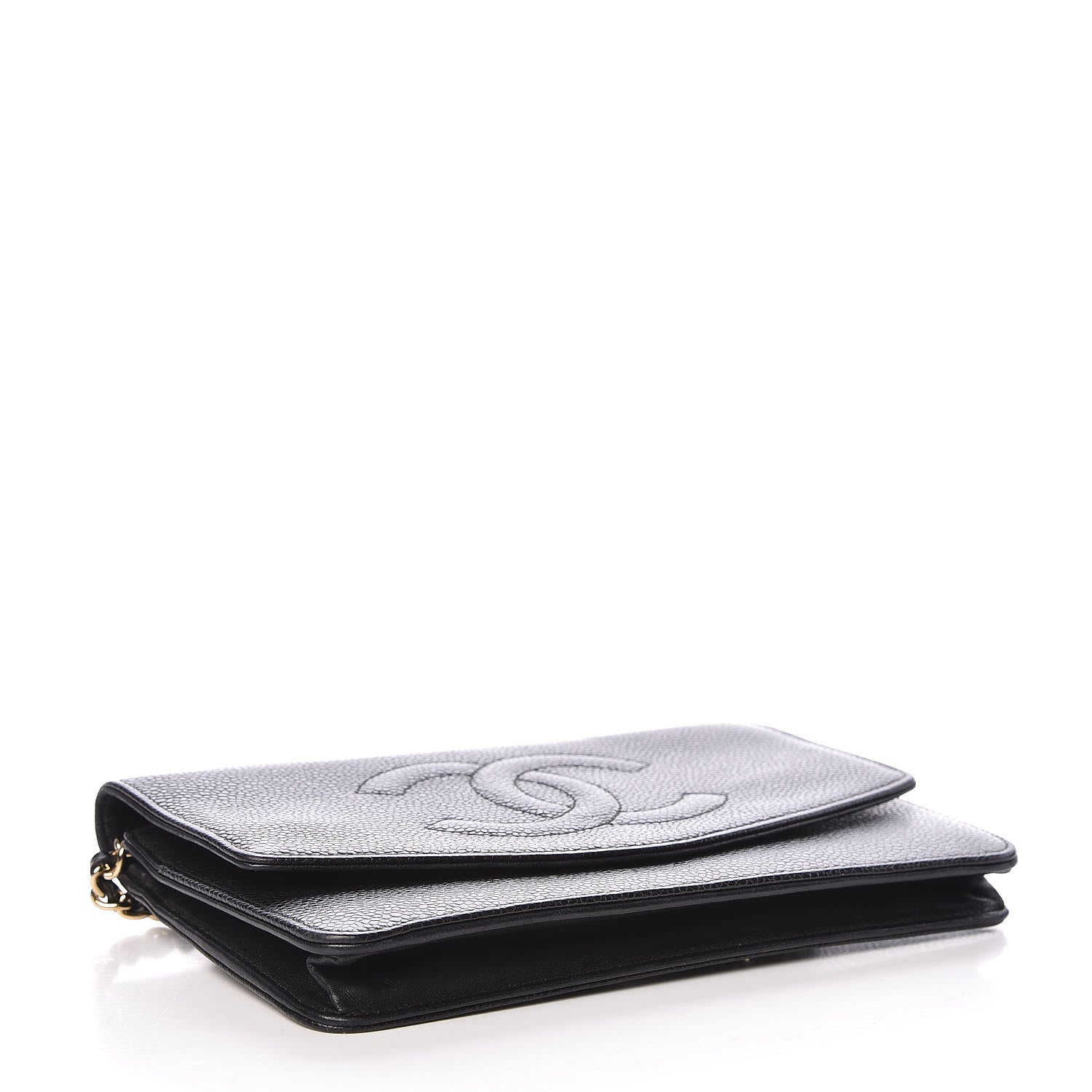 Chanel Caviar Timeless CC Wallet On Chain WOC Black 4 of 10