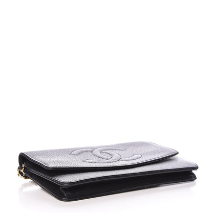 Chanel Caviar Timeless CC Wallet On Chain WOC Black 4 of 10