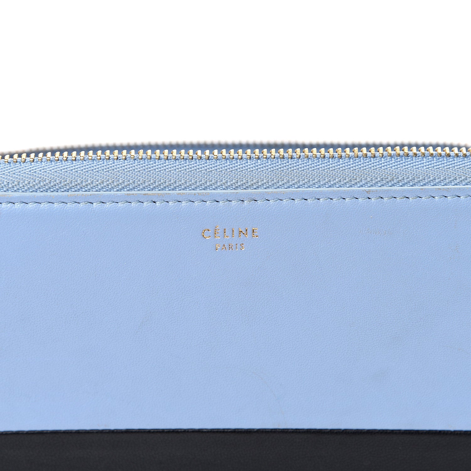Celine Lambskin Large Zip Around Multifunction Wallet Blue Lavender 5 of 12