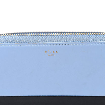 Celine Lambskin Large Zip Around Multifunction Wallet Blue Lavender 5 of 12