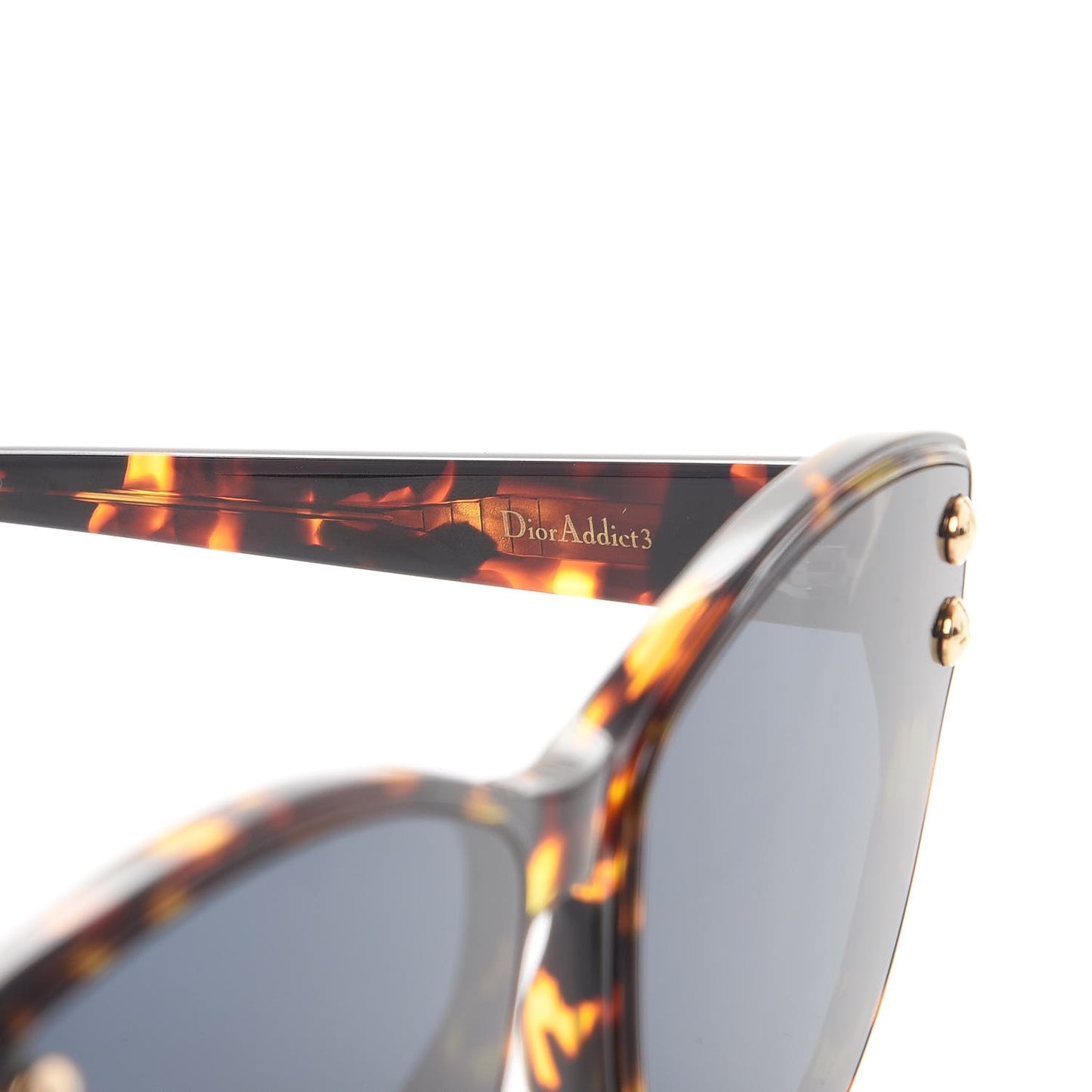 DiorAdd3 Monochromatic Studded Sunglasses Brown Havana