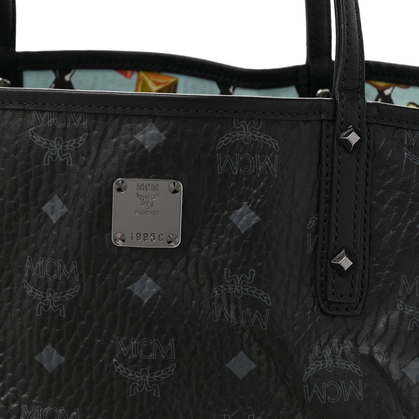 Visetos Medium Project Reversible Shopper Tote Black
