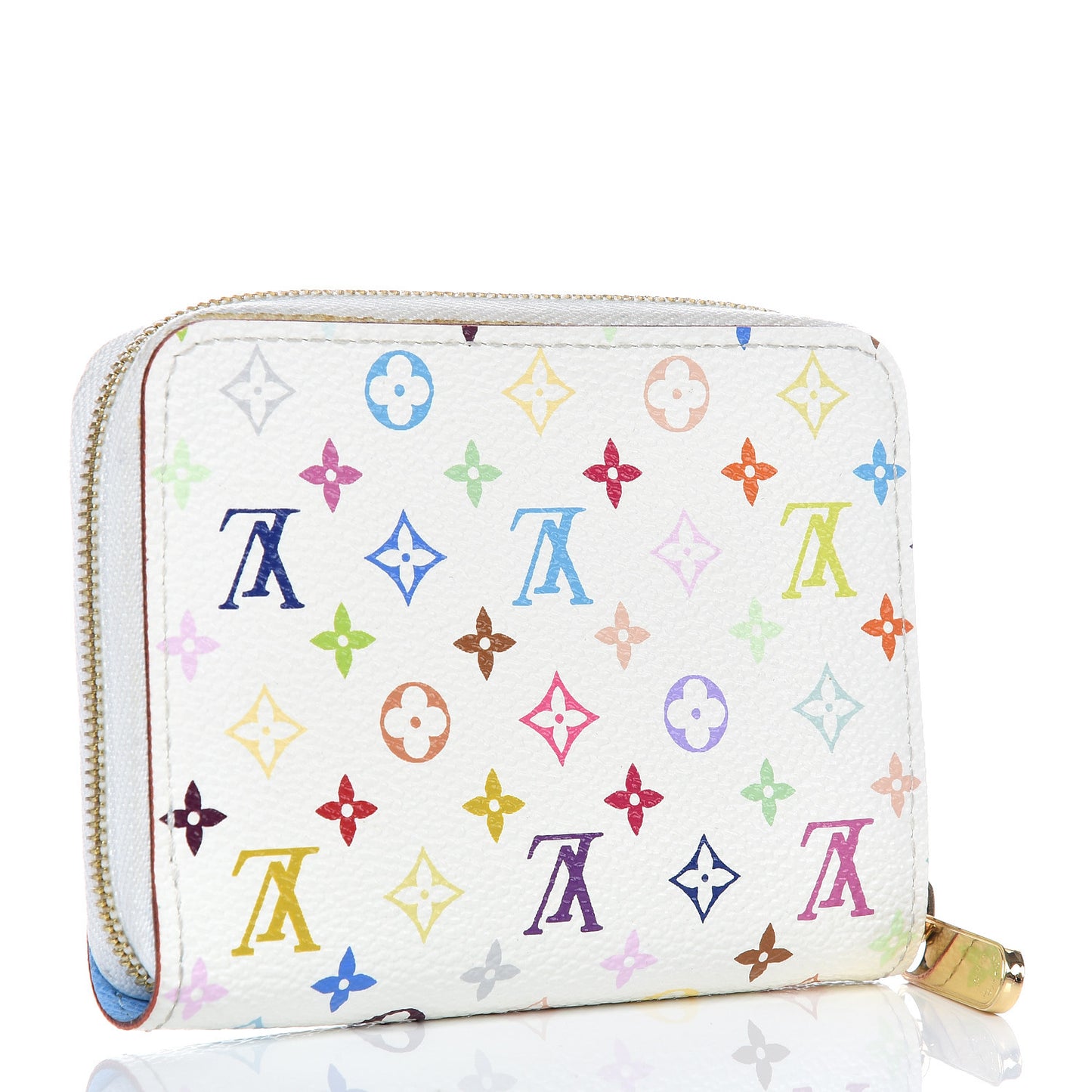 Monogram Multicolor Zippy Coin Purse Wallet White Raisin
