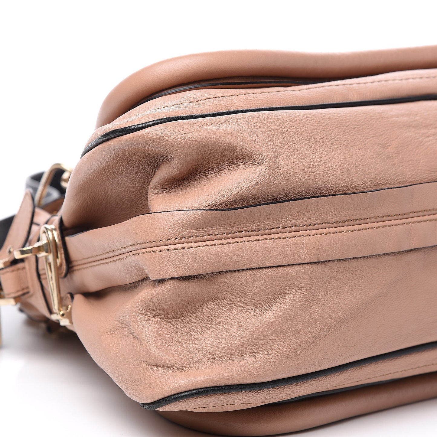 Calfskin Medium Military Paraty Nude Black