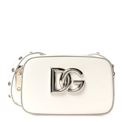 Dolce & Gabbana Patent Calfskin Hot Stuff DG Logo 3.5 Crossbody Bag White 1 of 9
