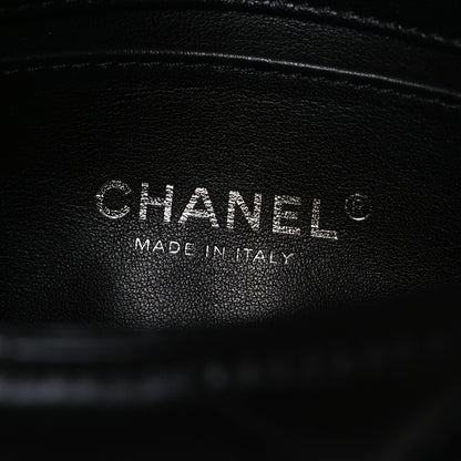 Chanel Lambskin Quilted Mini Chain Rows Flap Black 6 of 10