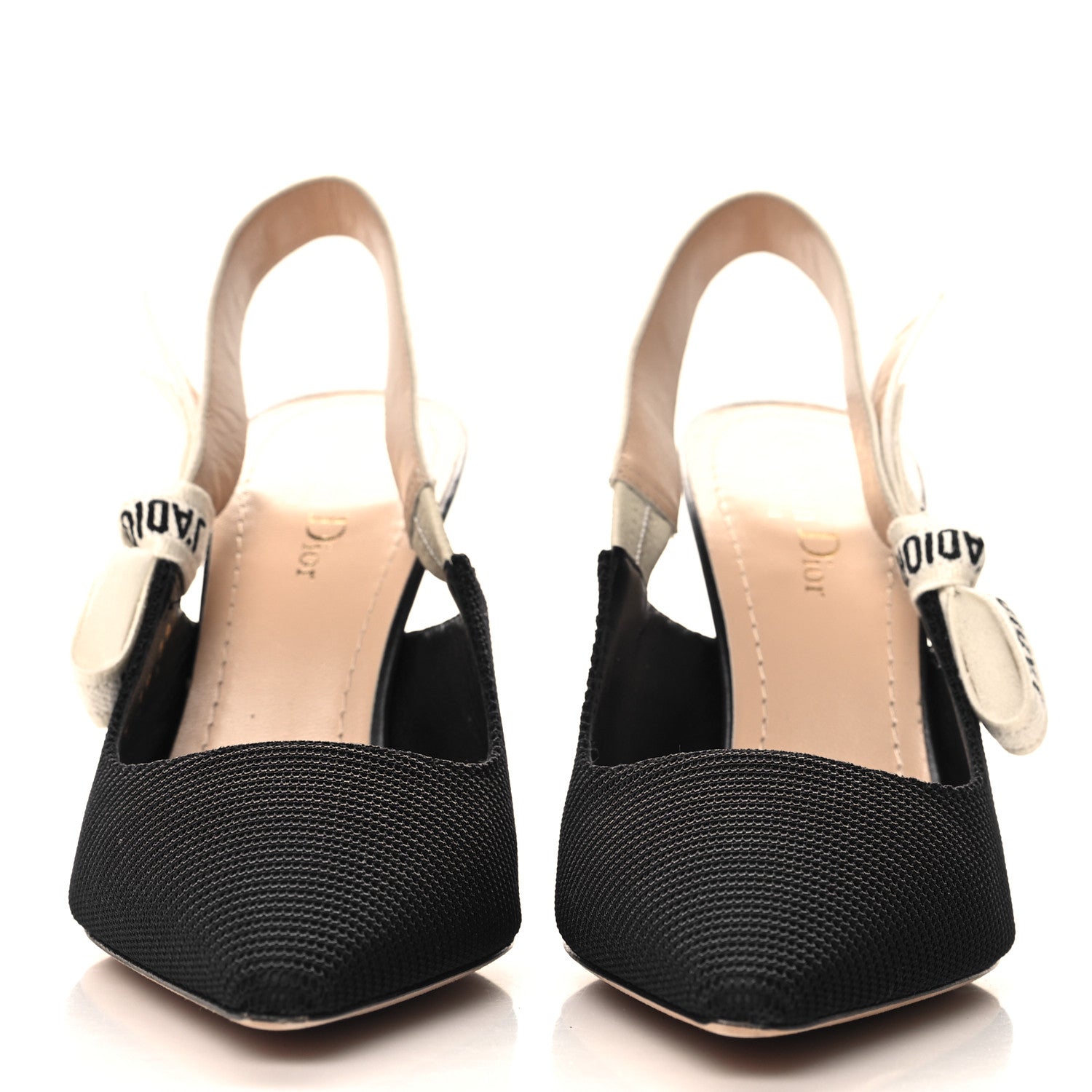 Christian Dior Technical Canvas Ribbon J'Adior Slingback 100mm Pumps 38.5 Black 3 of 9