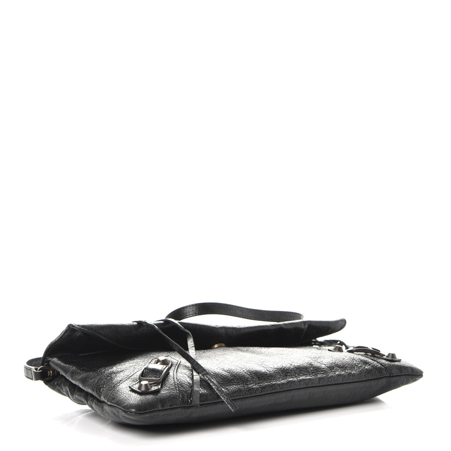Balenciaga Agneau Classic Hardware Envelope Strap Clutch Black 4 of 8