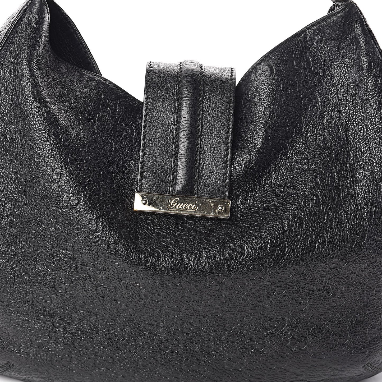 Guccissima Large New Ladies Web Hobo Black
