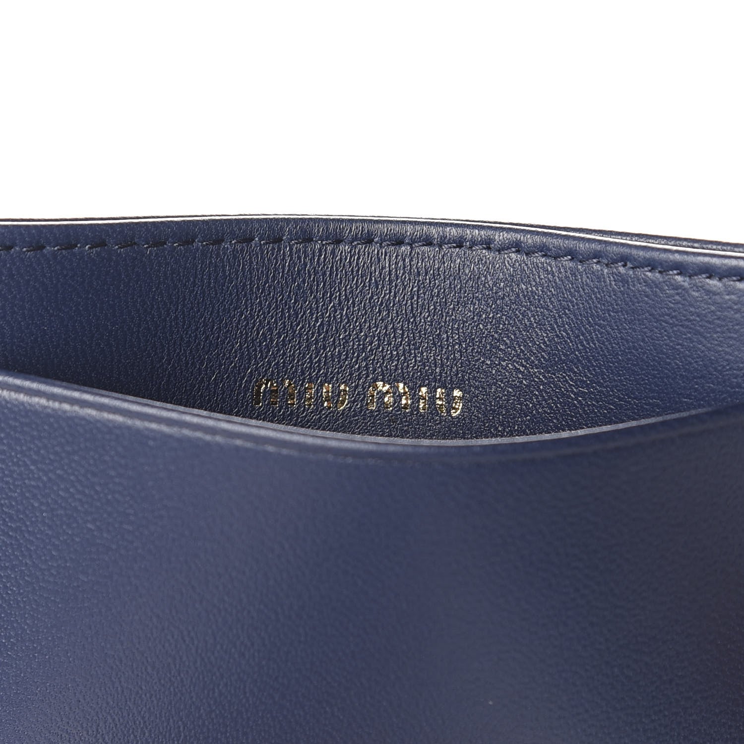 Miu Miu Nappa Matelasse Card Case Bleuette 6 of 7
