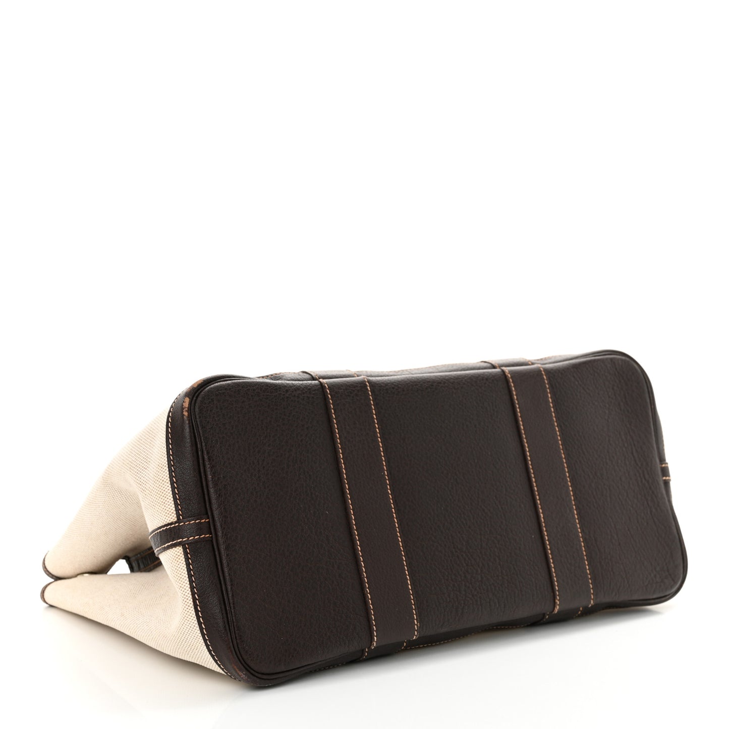 Buffle Skipper Toile Garden Party 36 MM Tote Marron Fonce