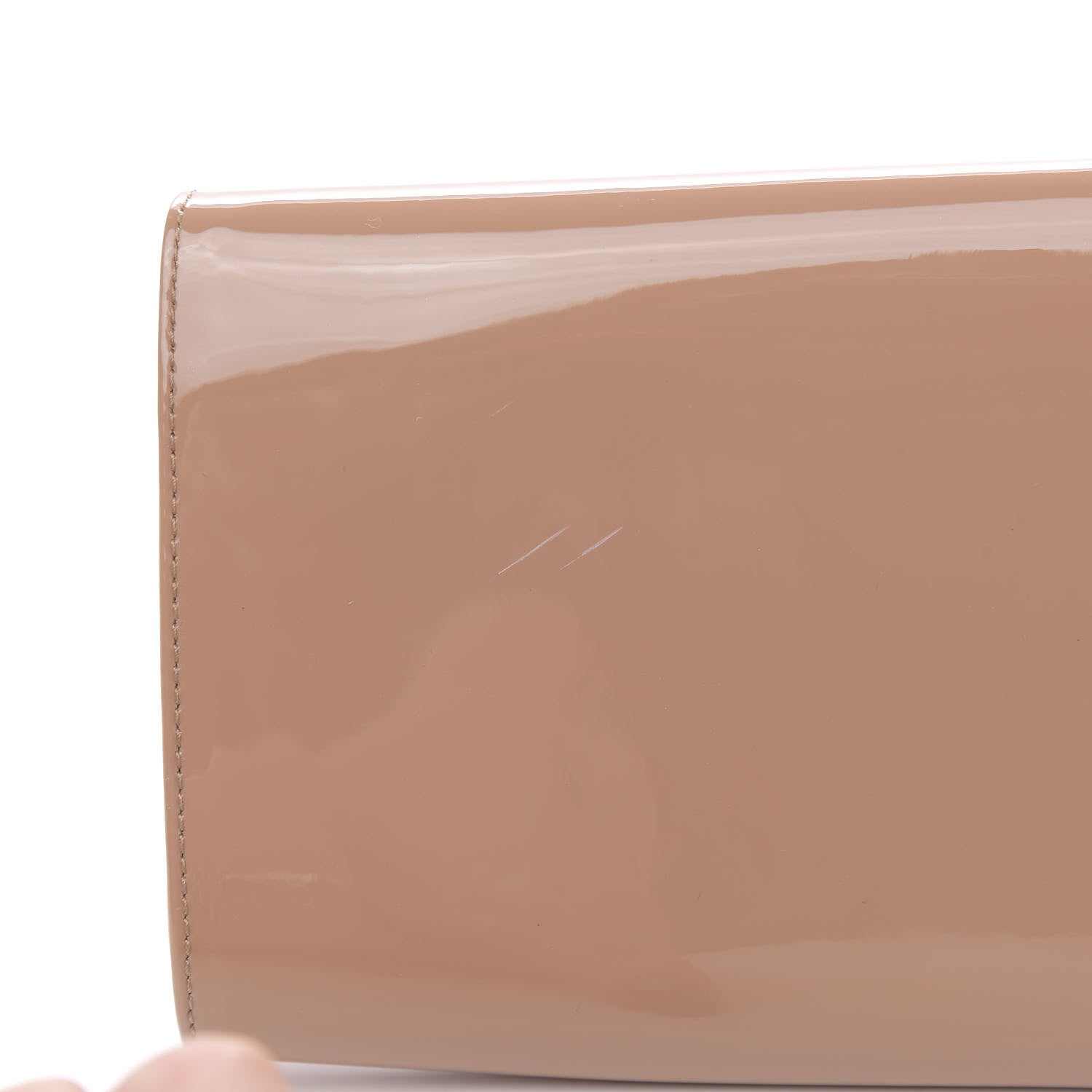 Christian Louboutin Patent Pigalle Clutch Nude 7 of 10