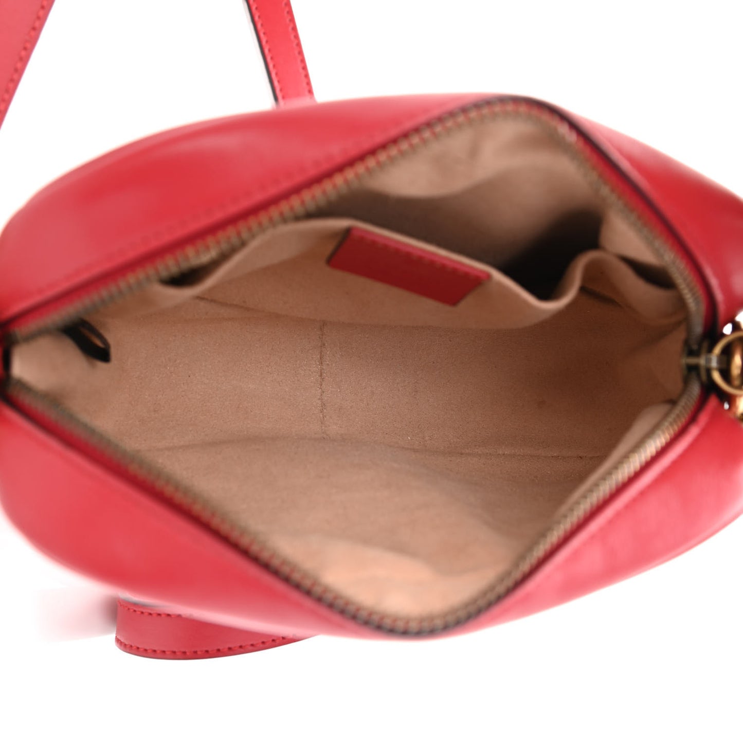 Calfskin Matelasse Mini GG Marmont Chain Shoulder Bag Hibiscus Red