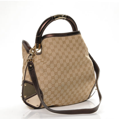 Gucci Monogram Mink Indy Small Top Handle Bag Metallic 5 of 12