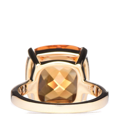 Tiffany 18K Yellow Gold Citrine Sparklers Cocktail Ring 53 6.25 4 of 8