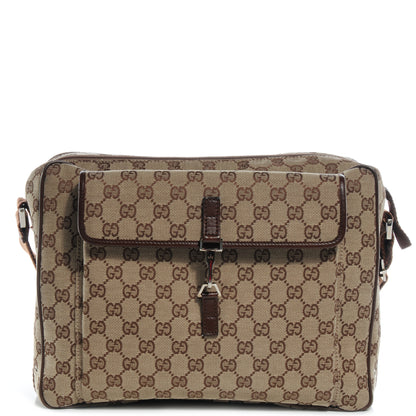 Gucci Monogram GG Flight Crossbody Bag Brown 1 of 7