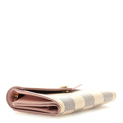 Louis Vuitton Damier Azur Zoe Wallet Rose Ballerine 4 of 7